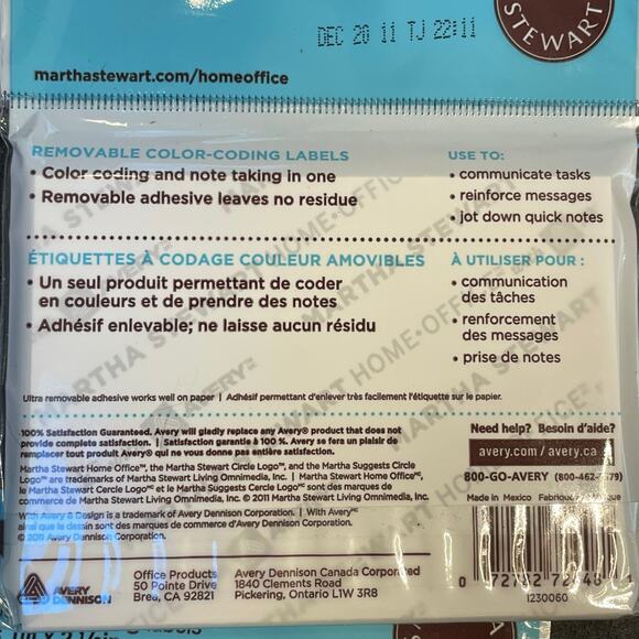Martha Stewart Avery Color Coding Labels Removable Home Office Lot x5, 450 Total - Picture 6 of 7